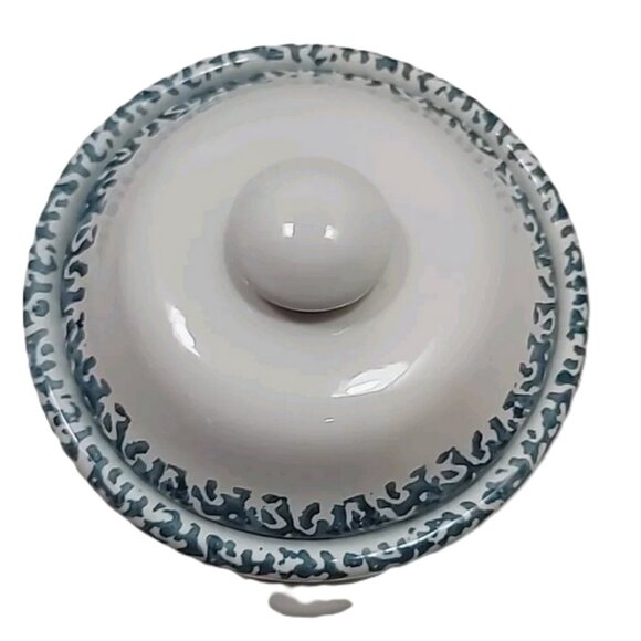 Vintage 1990 Corelle Blue Hearts Individual Casserole 1 with Lid, 1 without Lid - Picture 3 of 4